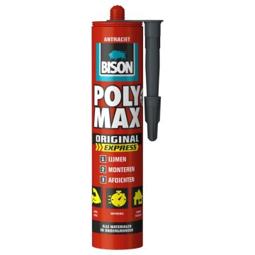 Bison polymax express antraciet -425gr/koker
