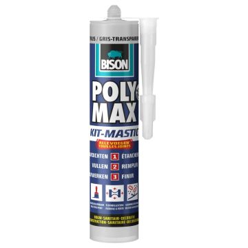 Bison polymax kit transparant grijs -280ml/koker