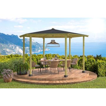 Prieel Groot. Groen geimpregneerd, geschaafd vuren