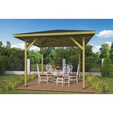 Prieel Econoom. Vuren groen geimpregneerd