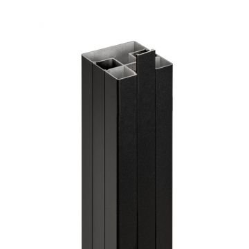 Aluminium Schuttingpaal PuraFence - Zwart 7.5 x 7.5 x 192 cm