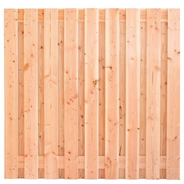 Tuinscherm Innsbruck 180x180 cm – Douglas 17+2 Planken Fijnbezaagd
