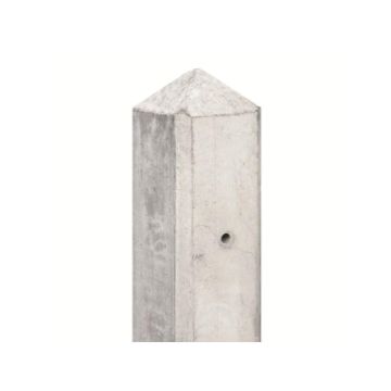 Betonpaal - Wit Grijs diamantkop 10x10 cm ( systeem IJssel ).