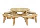 Picknicktafel Rond geimpregneerd D219xH73 cm.