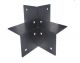 Pergola Hoekverbinding zwart gecoat  drieweg 145x145mm voor palen 150-200mm zwar