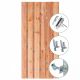 Tuindeur Privacy Red Class Wood. Incl. RVS slot en ophangsysteem