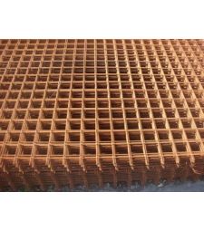 Betonstaalmat onbehandeld 10x10 cm - 200x300 cm.  Bruin.