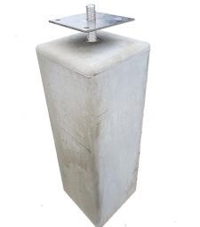 Betonpoer Grijs 15x18x50 cm. Excl. hoogteverstelling.
