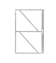 Iron door frame with lock box. Incl. suspension system.