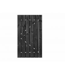 Garden Door Privacy H195 cm - Black. Incl. stainless steel lock and hanging system.