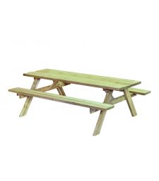 Picknicktafel geimpregneerd L180xB155xH74 cm.