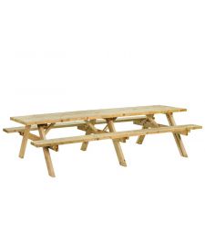 Picknicktafel geimpregneerd L300xB154xH74 cm.