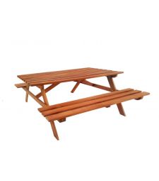 Picknicktafel Hardhout  L160xB150xH75 cm.