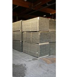 Vergrijsd steigerhout. 2x19.5x250 cm. Per 50 stuks. Dun uitvoering.