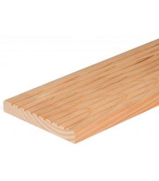 Vlonderplank Douglas 2.5x19x400 cm. glad/ribbel Extra brede uitvoering.