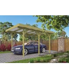 Carport Enkel / Aanbouw Grenen B300xD500 cm Incl Dakplaten