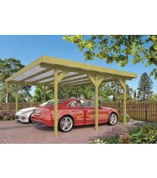 Carport dubbel Grenen B600xD500 cm