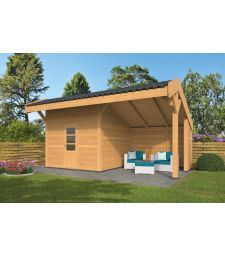 Larch/Douglas DHZ Shed Markelo Swedish Battens Untreated