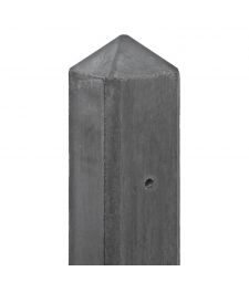 Betonpaal - Antraciet diamantkop 10x10 cm ( systeem IJssel ).