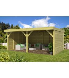 Larch/Douglas DHZ Flat Roof Dalfsen Swedish Battens Untreated