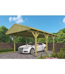 Carport Zadeldak Grenen 600 x 400 cm