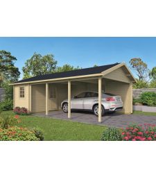 Carport/Berging Ever Onbehandeld Vuren 219x551x430cm