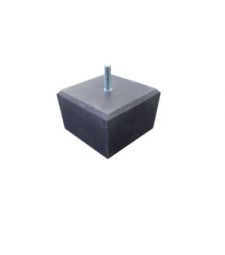 Betonpoer laag antraciet 20x20x12 cm. Voor 20x20 palen