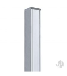 ELEPHANT GEASSEMBLEERDE PAAL ALUMINIUM MET KAPJES 68X68X990MM GEANODISEERD MET H