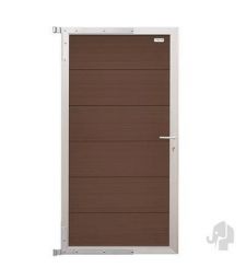 Houtcomposiet Forte Tuindeur Bruin 90 x 180 CM