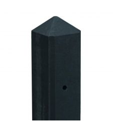 Berton©-motiefpaal gecoat schie diamantkop 10x10x280cm met kabeldoorvoer