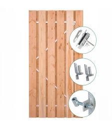 Tuindeur Privacy H195 cm - Douglas. Incl. RVS slot en ophangsysteem.