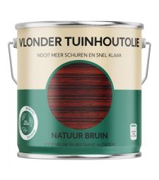 Bio-Based Olie. Vlonder Tuinhoutolie. Natuur Bruin. 2500ML