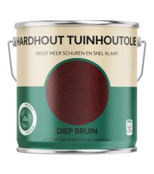Bio-Based Olie. Hardhout Tuinhoutolie. Diep Bruin. 2500ML