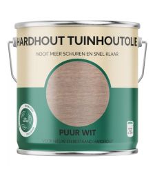 Bio-Based Olie. Hardhout Tuinhoutolie. Puur Wit. 2500ML