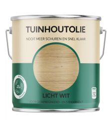 Bio-Based Olie. Tuinhout. Licht Wit. 2500ML