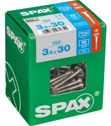 SPAX T-STAR plus A2 roestvrij 3,5x30 L 150 stuks