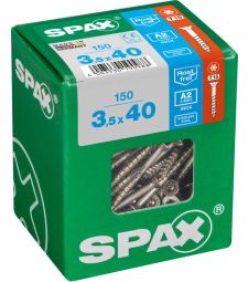 SPAX T-STAR plus A2 roestvrij 3,5x40 L 150 stuks