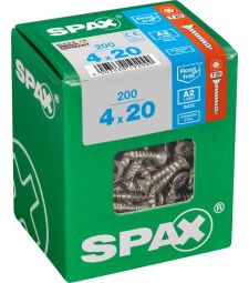 SPAX T-STAR plus A2 roestvrij 4x20 L 200 stuks