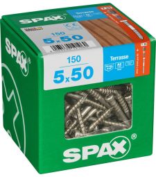 SPAX Terras roestvrij A2 5x50 XXL 150 stuks
