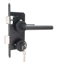 Cilinderslot inbouw Zwart - met rozet.