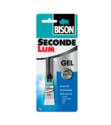 Bison secondelijm gel -3gr/tube kaart