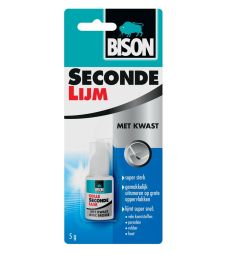 Bison secondelijm met kwast -5gr/flacon kaart