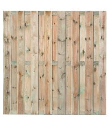 Tuinscherm grenen groen geïmpregneerd, 15-planks Maastricht 180 x 180 cm