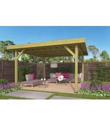 Prieel Modern Groot vuren groen geïmpregneerd