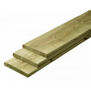 Tuinplank geimpregneerd Grenen 1.6x14 cm.