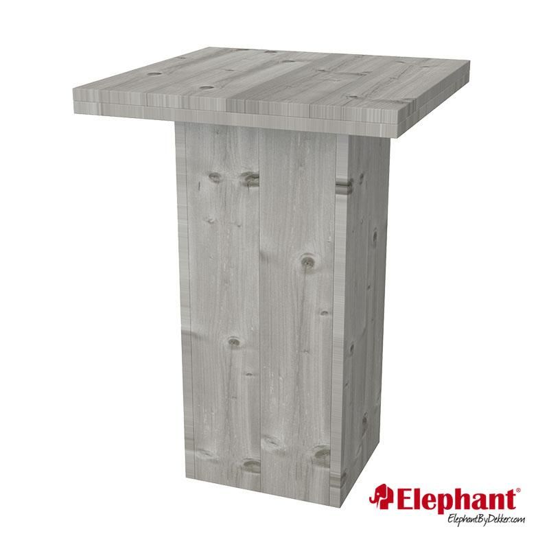 Ideaal pond Grootste Bouwpakket Vintage Look steigerhout bartafel L80xB80xH110 cm.