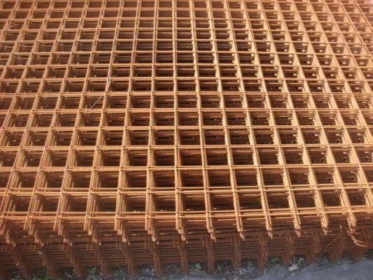 Concrete steel mat untreated 10x10 cm - 200x300 cm.  Brown.