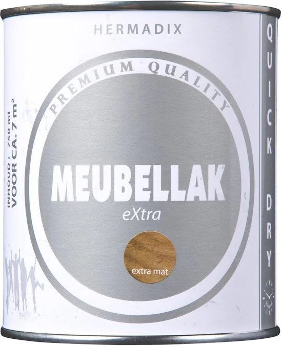 Hermadix Furniture Lacquer. Extra matt. Gloss-free. 0.75 ltr. 
