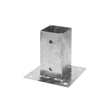 Paalhouder op plaat 15.1x15.1 cm.