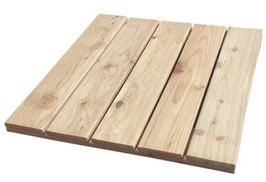 Douglas garden tile smooth 3x50x50 cm. Stainless steel plank thickness 1.5 cm.